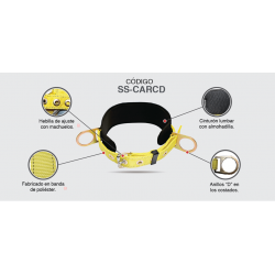 Cinturon con almohadilla anillos \"D\" en costados 1